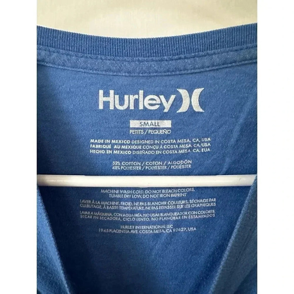 Hurley Men’s size Small blue t-shirt - Picture 4 of 6
